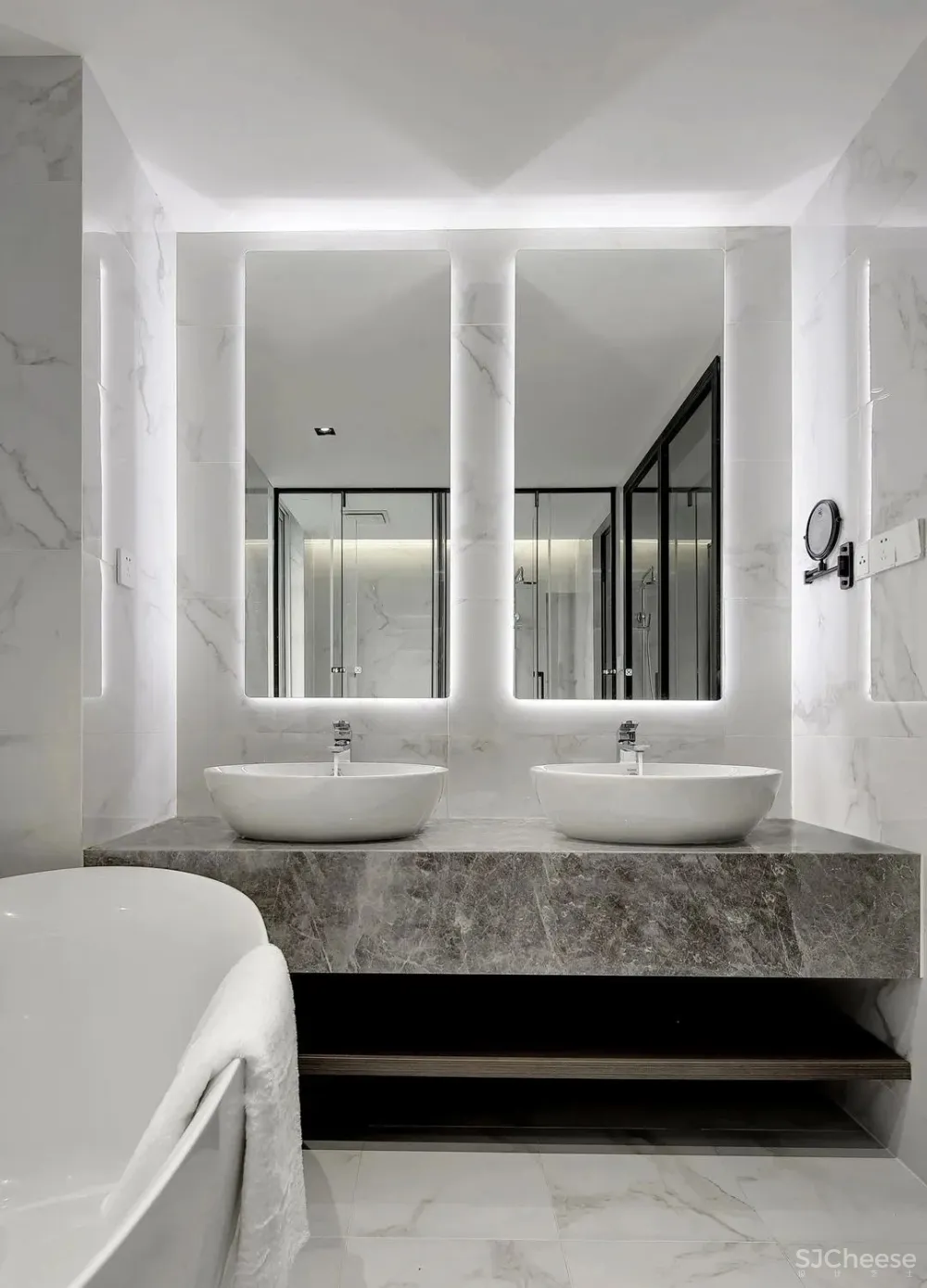 232㎡现代风的家,中西厨分离 隐形门,构建理性克制之美!