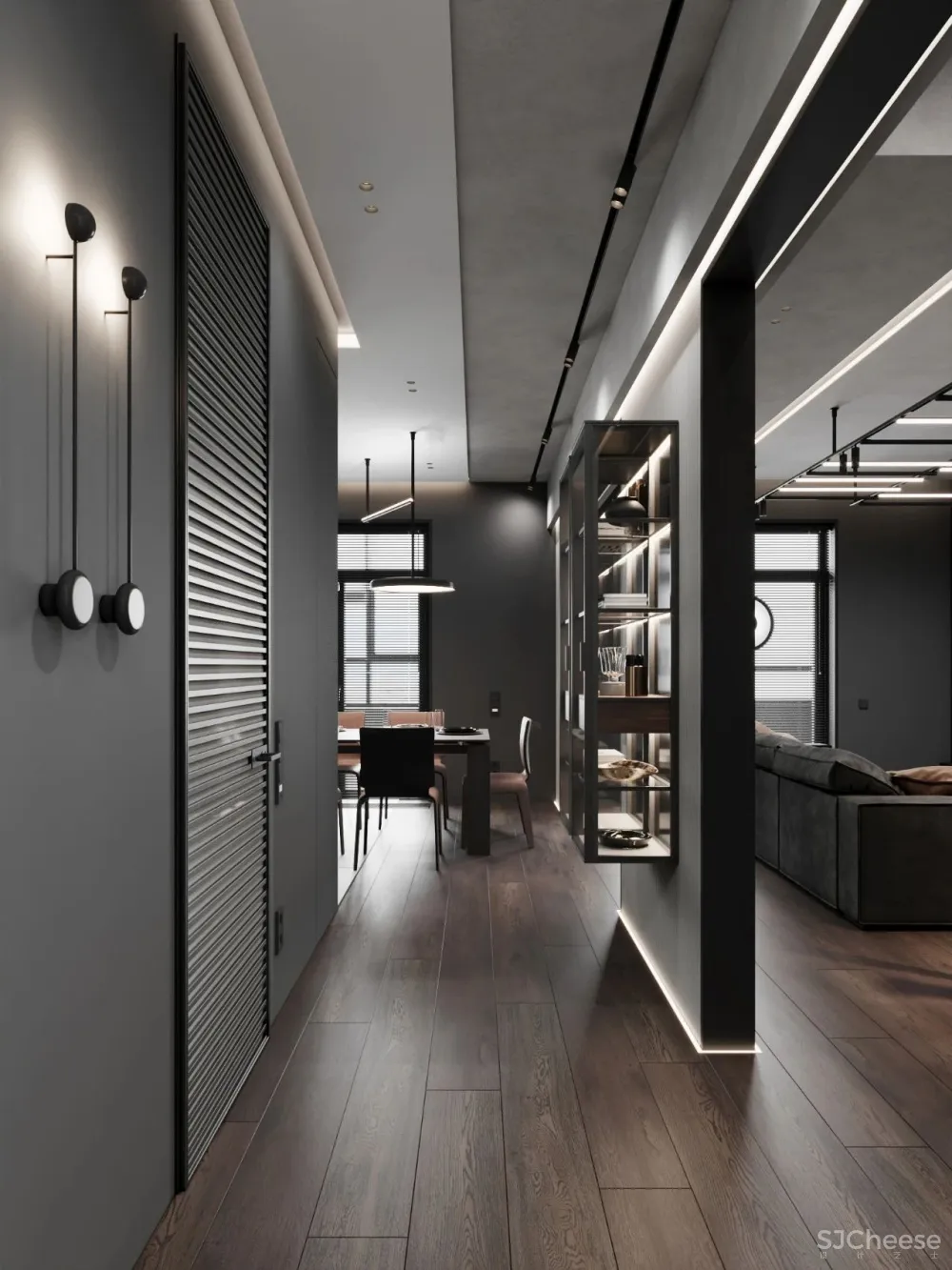 147㎡带露台的顶层复式 高级灰,气场一流!