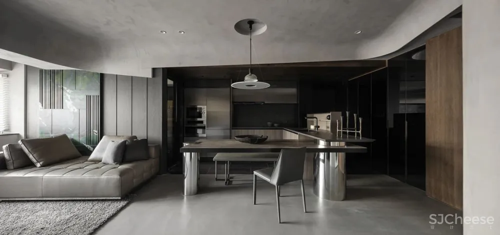 小户型的住宅,高级黑,满满的豪宅感!