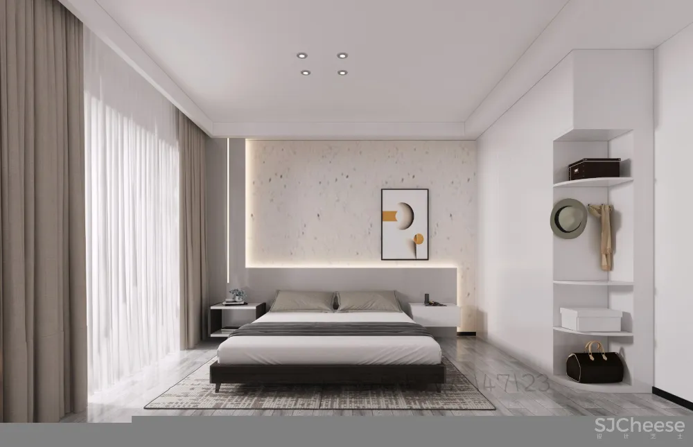 现代极简白色系空间