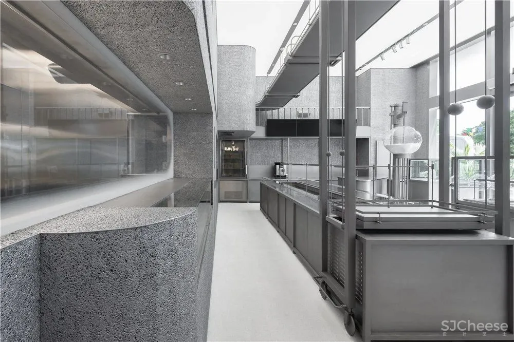 Das Lab新作丨后工业时代的机械美学喜茶体验店