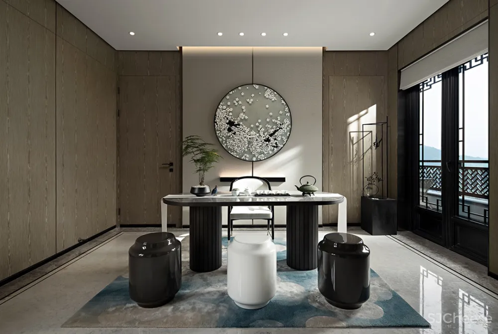 462㎡中式庭院,生活的每一步都很艺术!