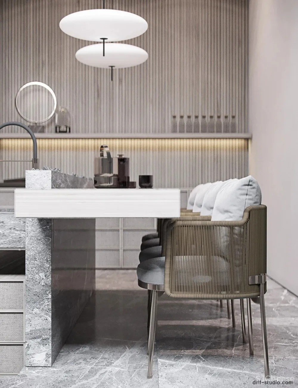 Diff新作 北京轻奢私宅,质感满分!