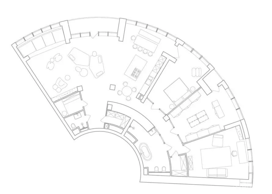 200㎡ 简约风, 这样分区超实用