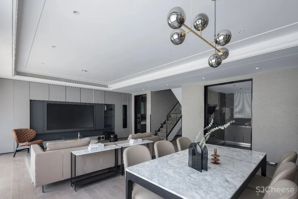 建筑师与老师的190㎡叠墅,一家四口,简单黑白灰,打造极简品质空间。