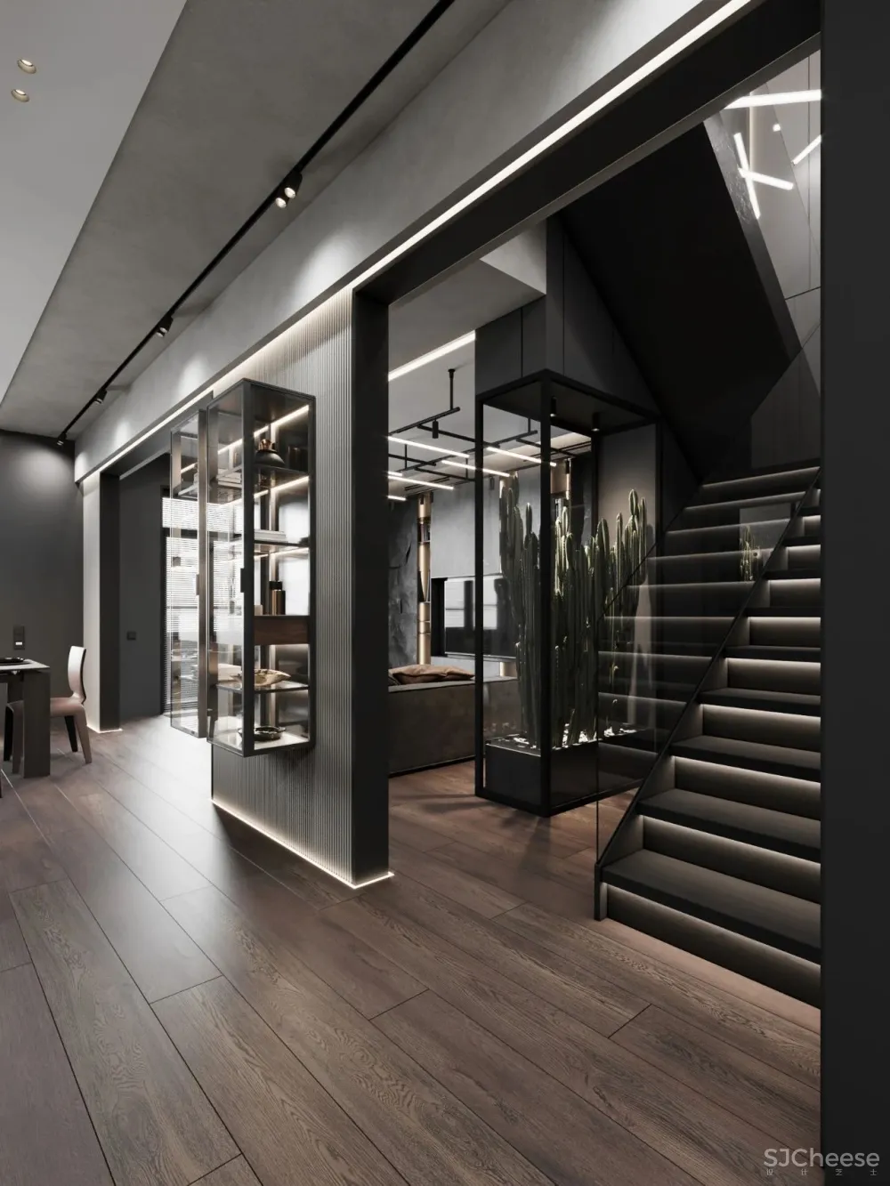 147㎡带露台的顶层复式 高级灰,气场一流!