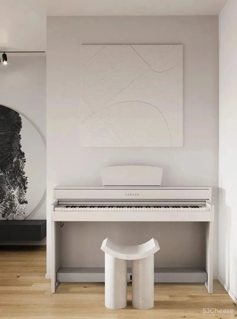 白墙太单调,用水磨石做墙面更显精致