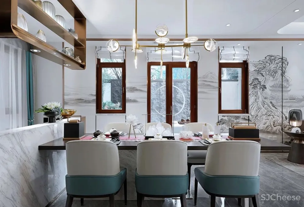 530㎡联排别墅,超美还是新中式!