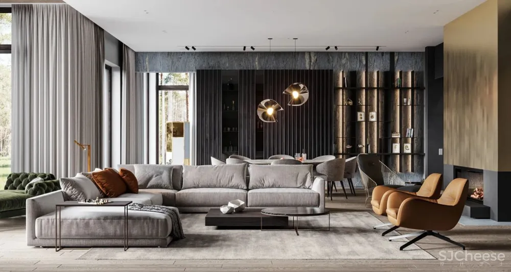 100个·轻奢系客厅设计