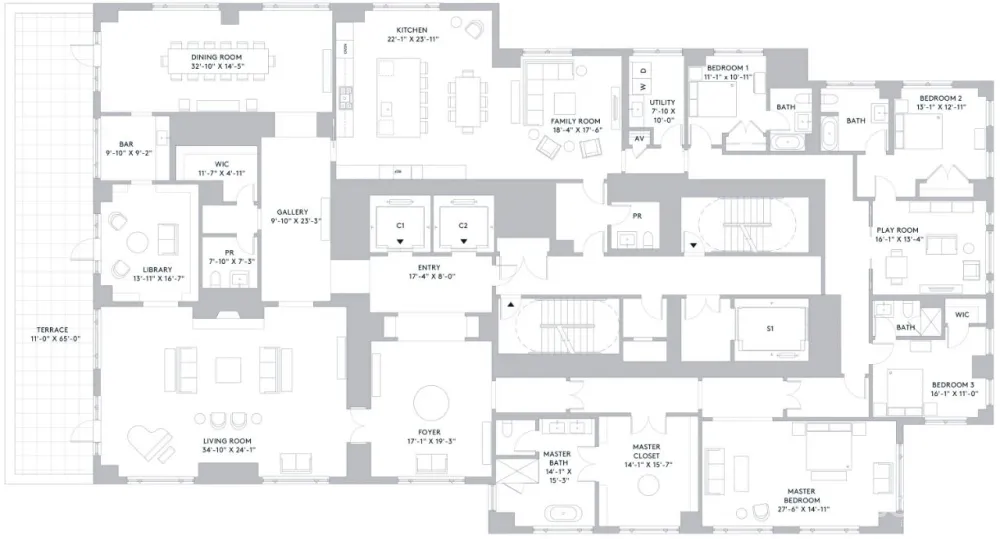 芝加哥顶级楼盘 One Bennett Park 的奢华定制