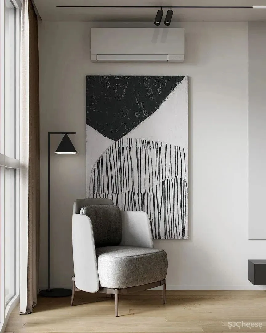 白墙太单调,用水磨石做墙面更显精致