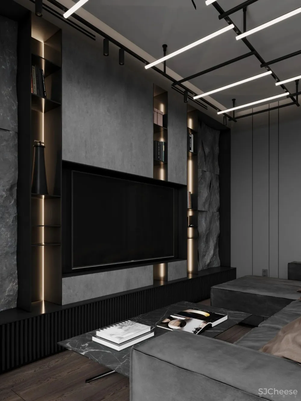 147㎡带露台的顶层复式 高级灰,气场一流!