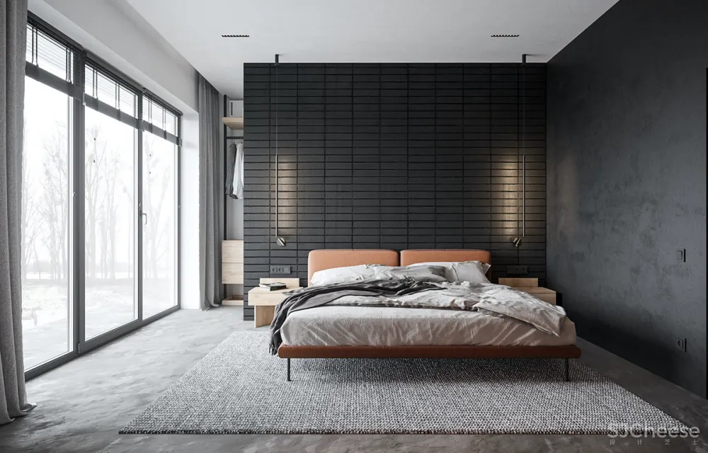 砖墙 木饰面，工业风这样设计超有范