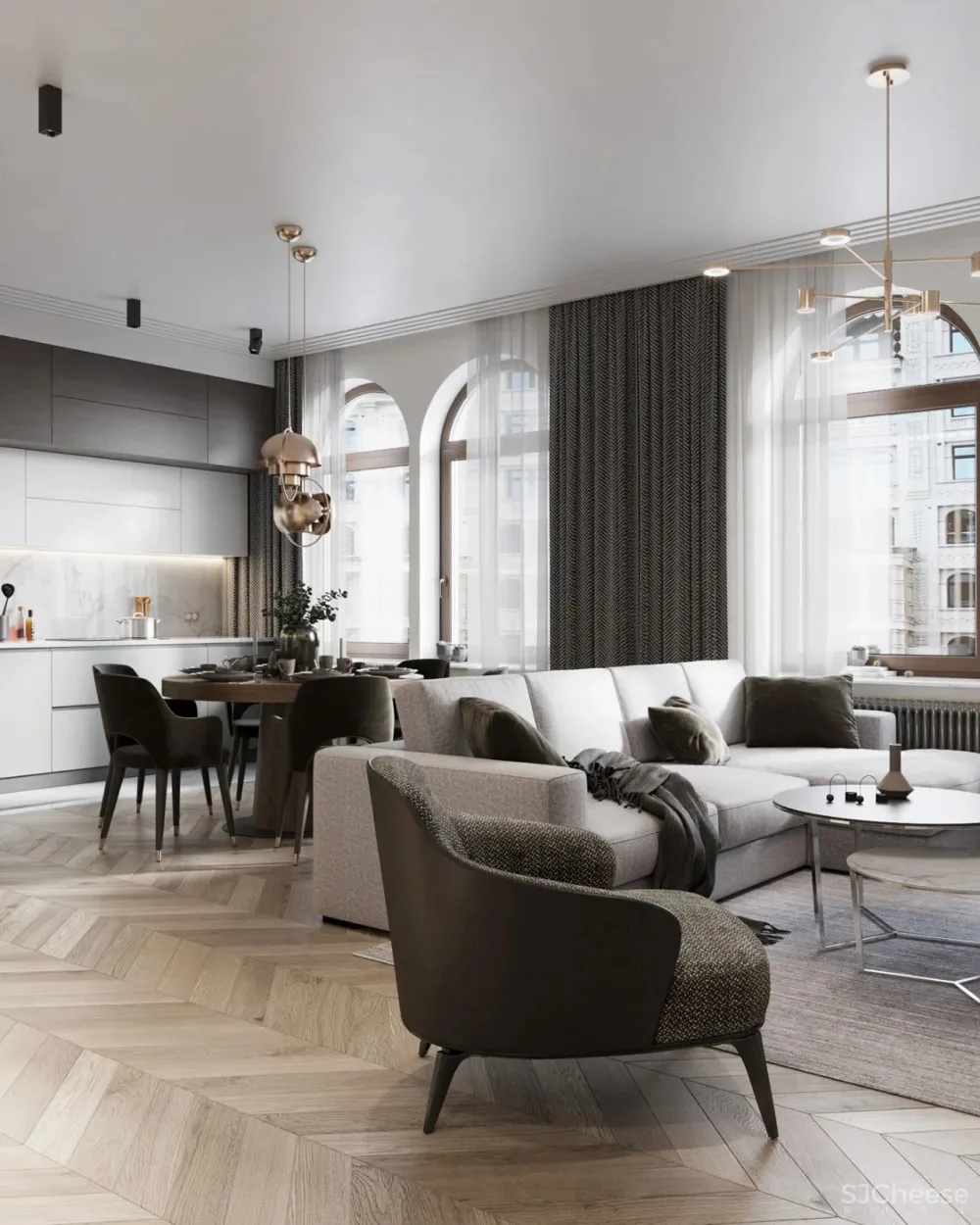 灰白 木色,尽显高雅知性!