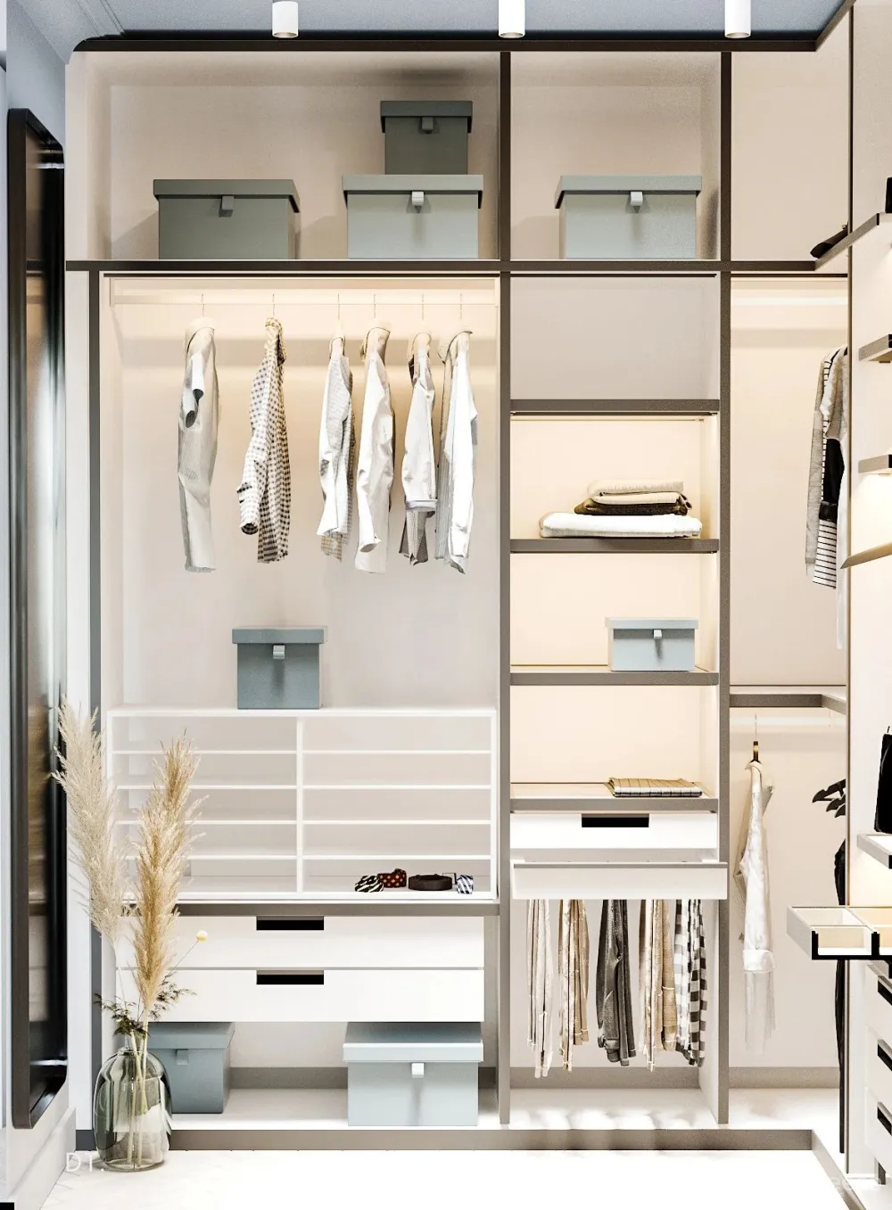 橄榄绿 勃艮第红,78m² 轻奢公寓设计