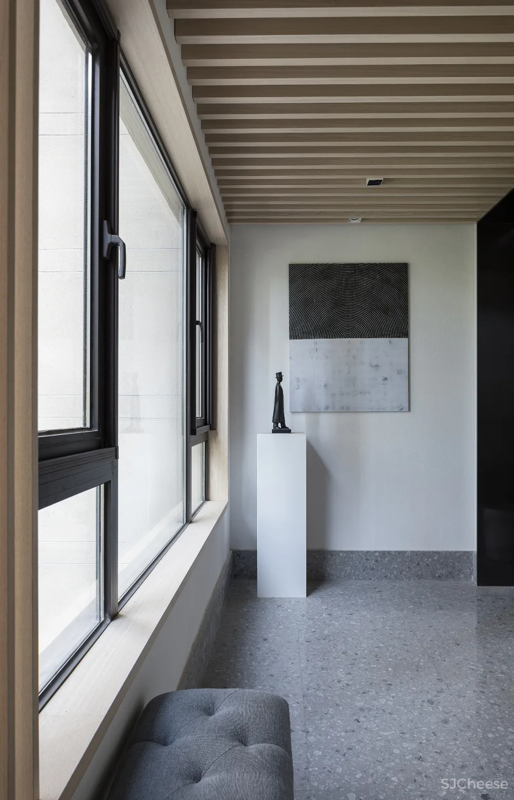 建筑师与老师的190㎡叠墅,一家四口,简单黑白灰,打造极简品质空间。