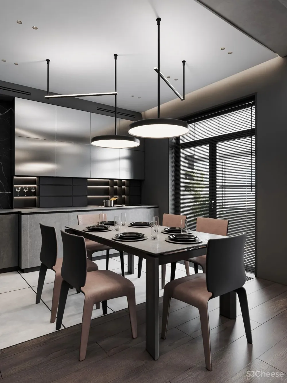 147㎡带露台的顶层复式 高级灰,气场一流!