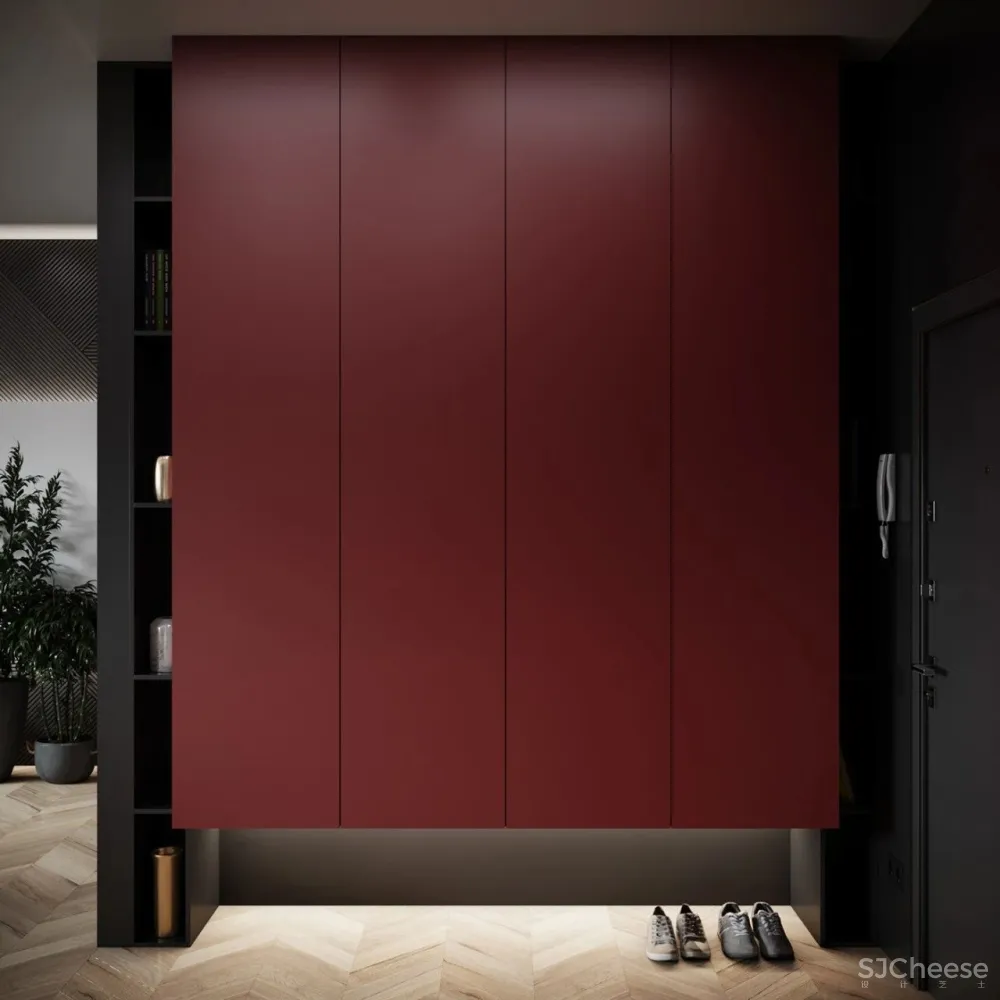 55㎡现代一居室,黑色 木色,舒适大方!