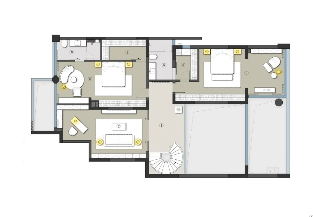 洛辰设计|星河丹堤私人府邸:依山湖林海而居 简单纯净是家应有的气质