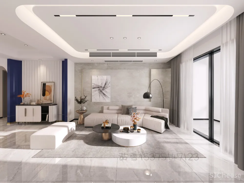 现代极简白色系空间