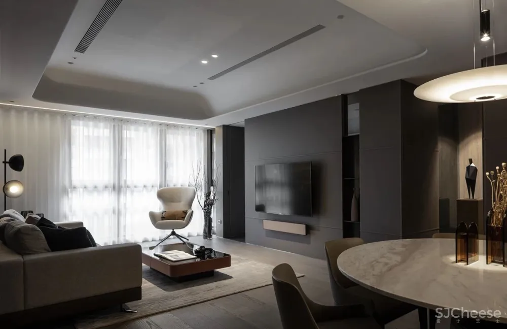 160㎡平层设计,高级灰这样用才叫高级