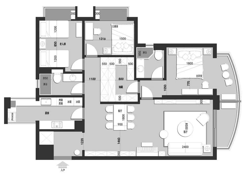 125㎡五口人同住竟然零杂物，家里美得像度假宫殿！