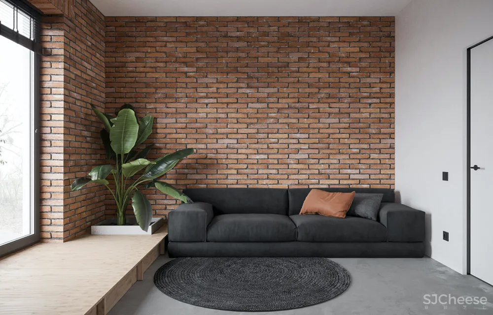 砖墙 木饰面，工业风这样设计超有范