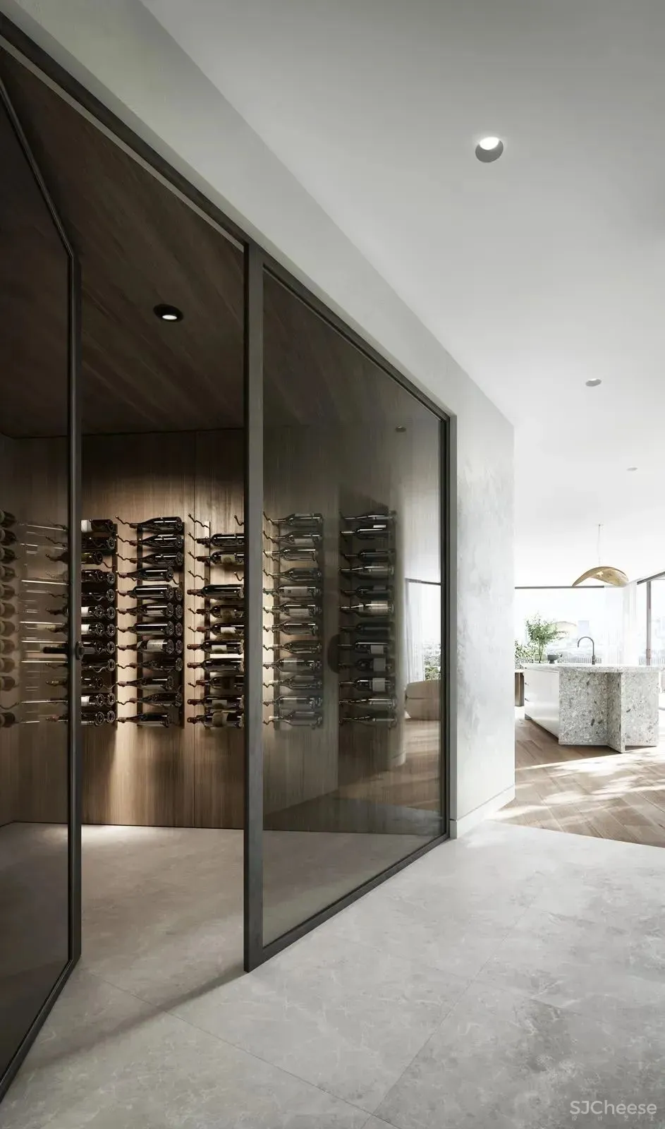 天然石材 橡木,打造舒适经典高端住宅 Mim Design