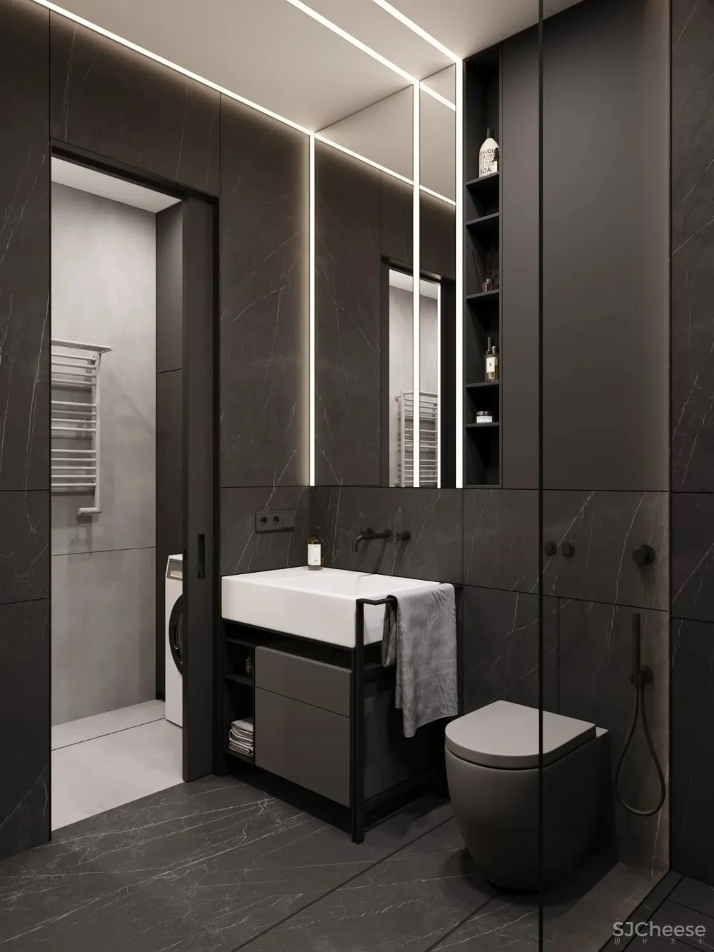 147㎡带露台的顶层复式 高级灰,气场一流!