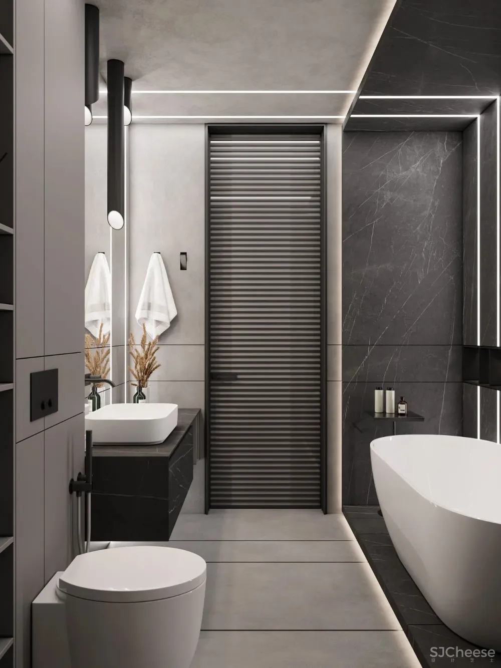 147㎡带露台的顶层复式 高级灰,气场一流!