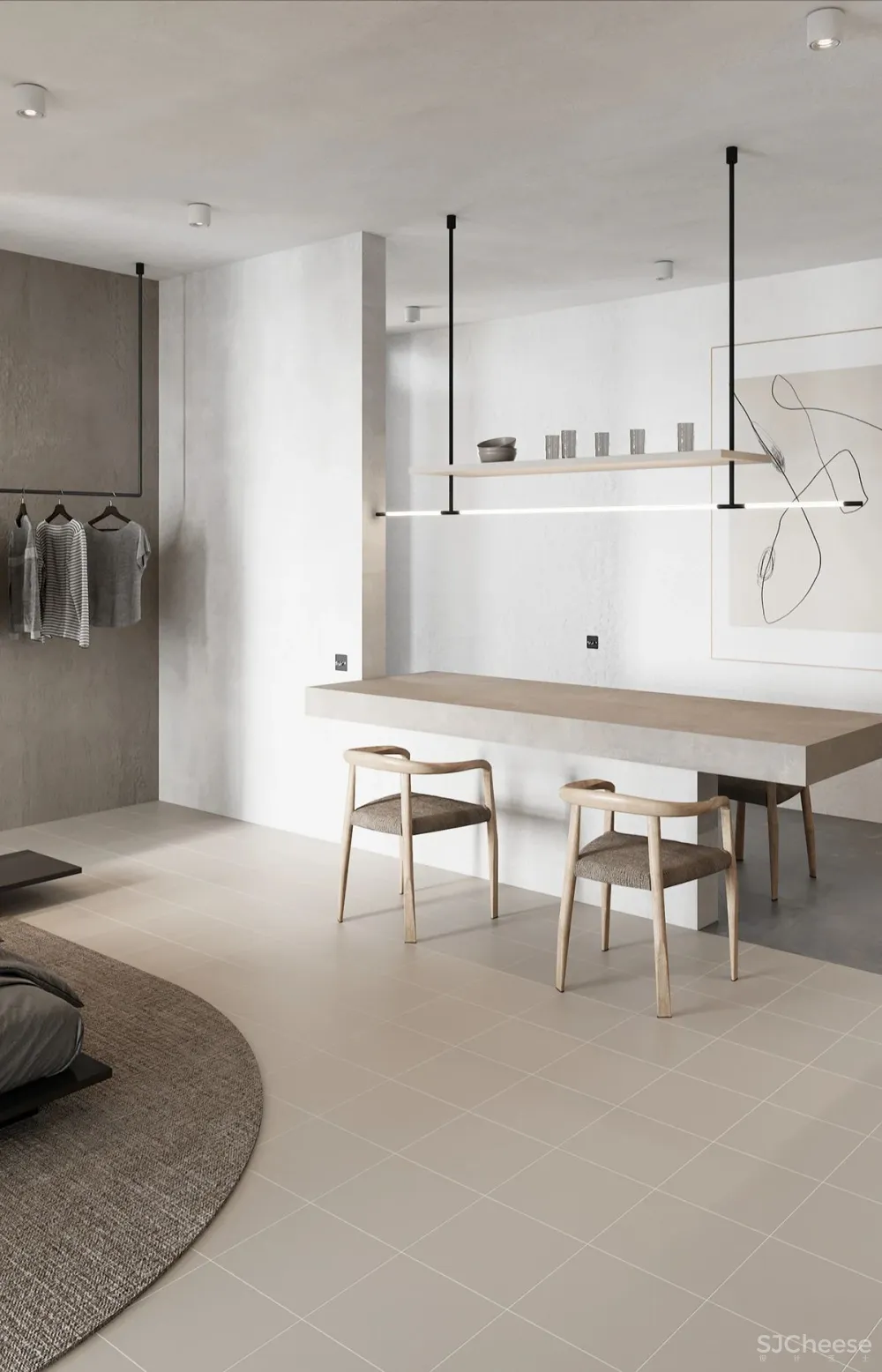 一室户小公寓，去掉隔墙空间大 2 倍