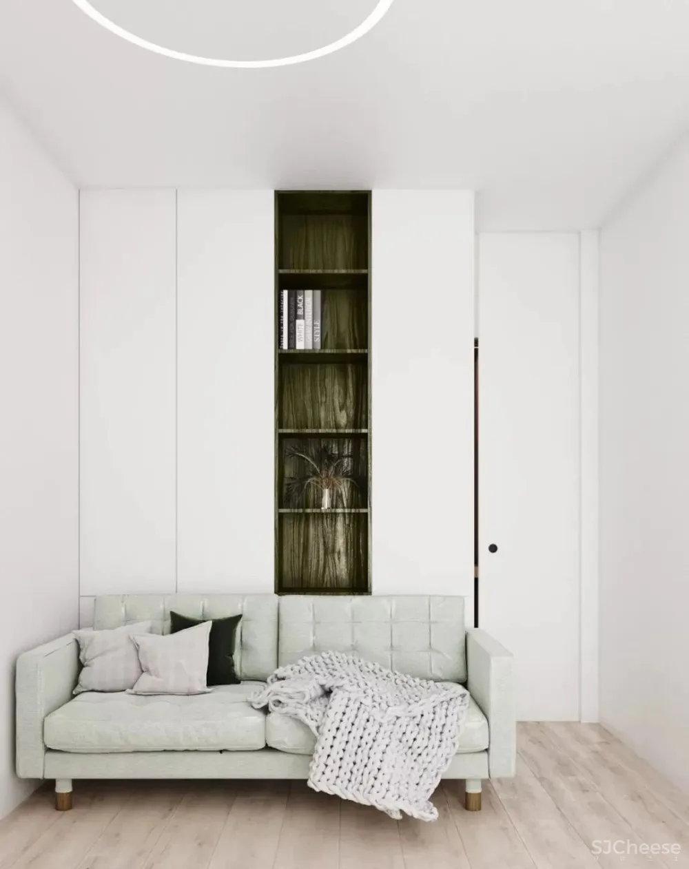 90后医生120㎡简约不失精致的家,卧室地台太棒了!