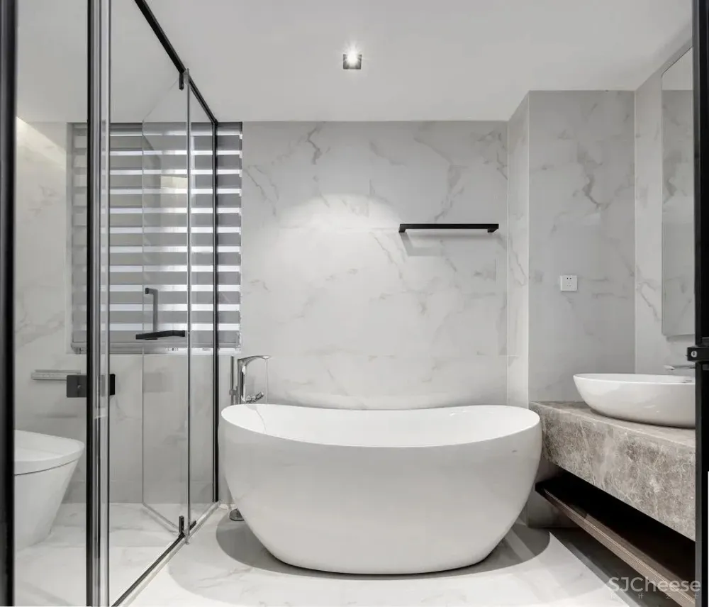 232㎡现代风的家,中西厨分离 隐形门,构建理性克制之美!