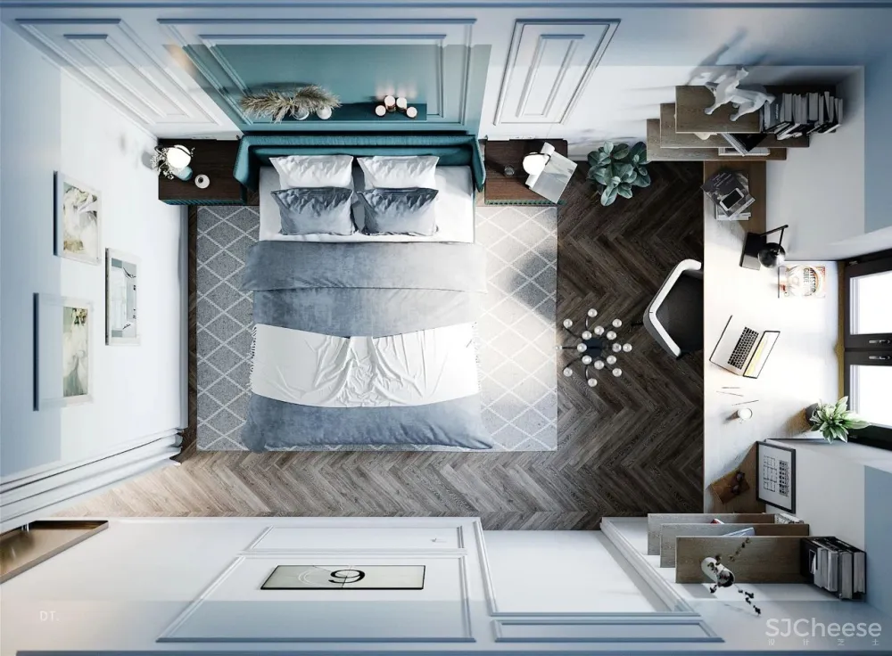 橄榄绿 勃艮第红,78m² 轻奢公寓设计