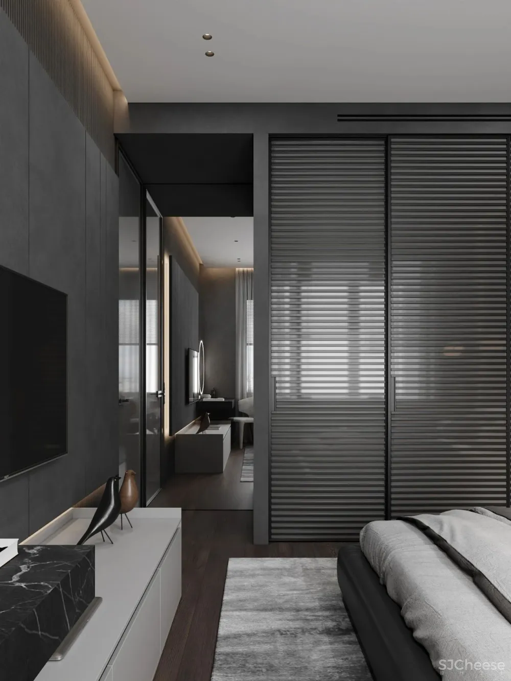 147㎡带露台的顶层复式 高级灰,气场一流!