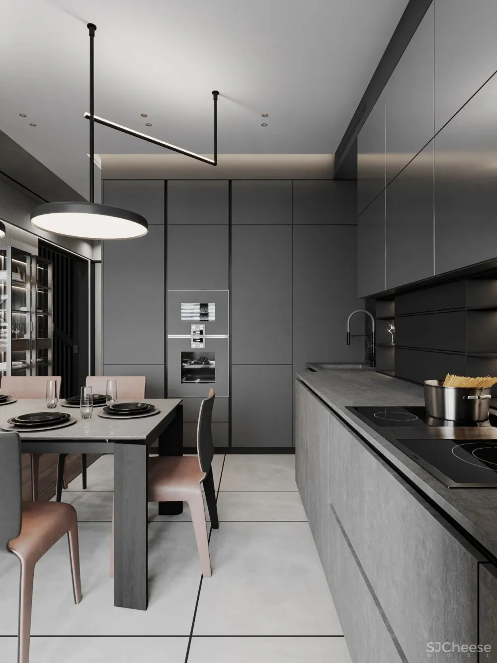 147㎡带露台的顶层复式 高级灰,气场一流!