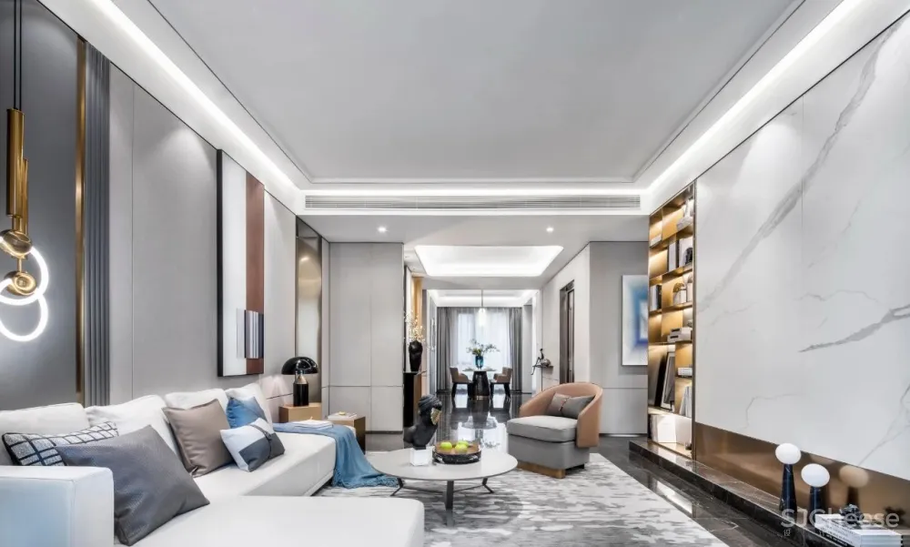 155㎡雅致美宅，用一抹润江蓝，礼献城市匠心！