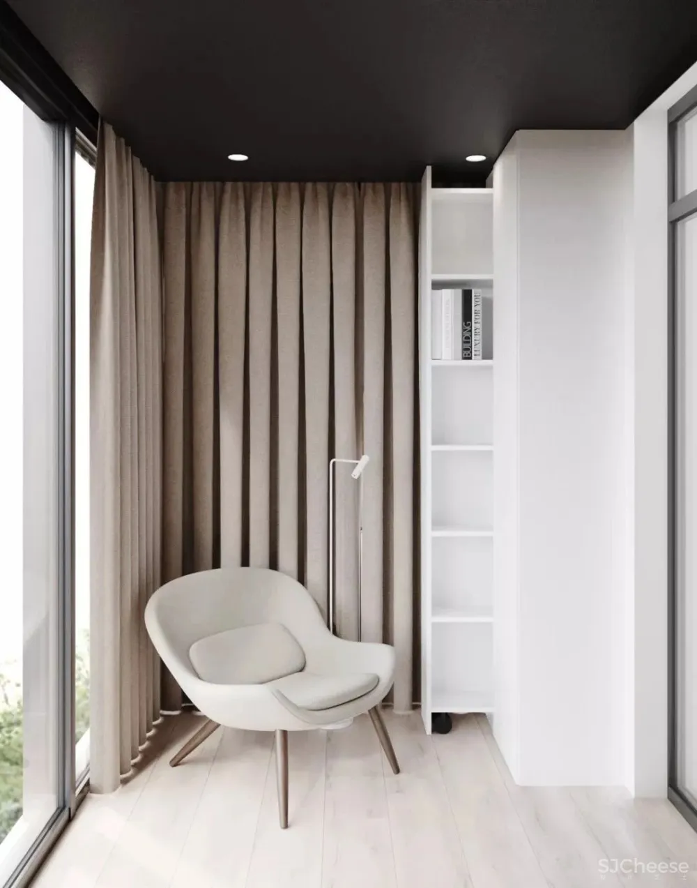 90后医生120㎡简约不失精致的家,卧室地台太棒了!