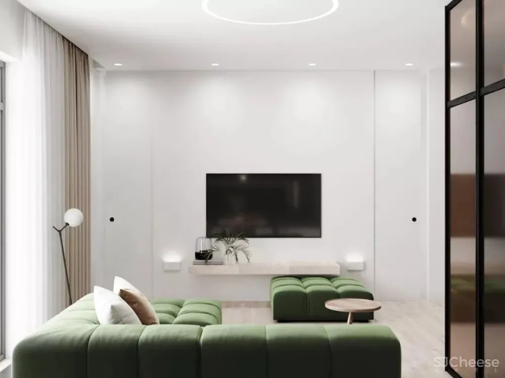 90后医生120㎡简约不失精致的家,卧室地台太棒了!