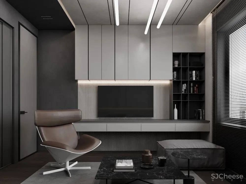 147㎡带露台的顶层复式 高级灰,气场一流!