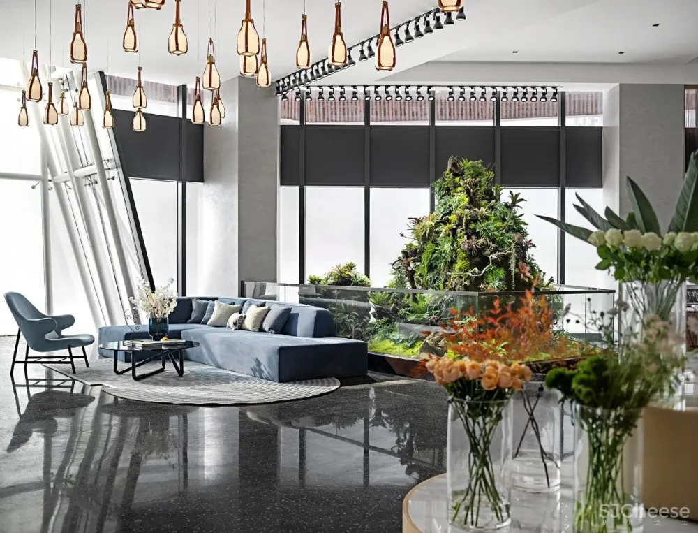 意巢设计丨长沙万科大家品牌生活馆:诗意沁然,与自然呼应共生