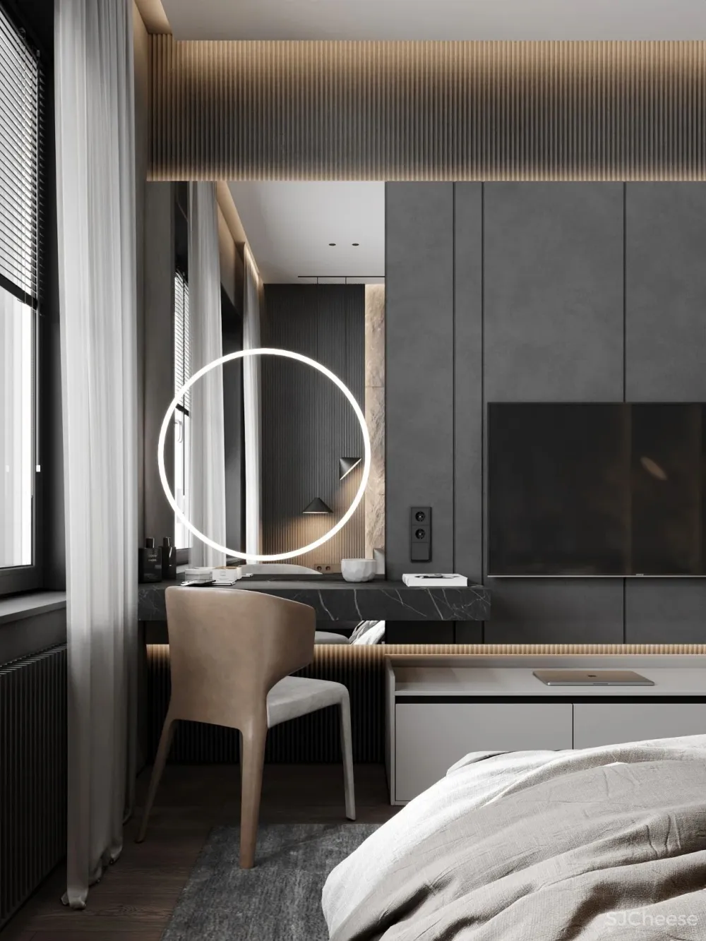 147㎡带露台的顶层复式 高级灰,气场一流!