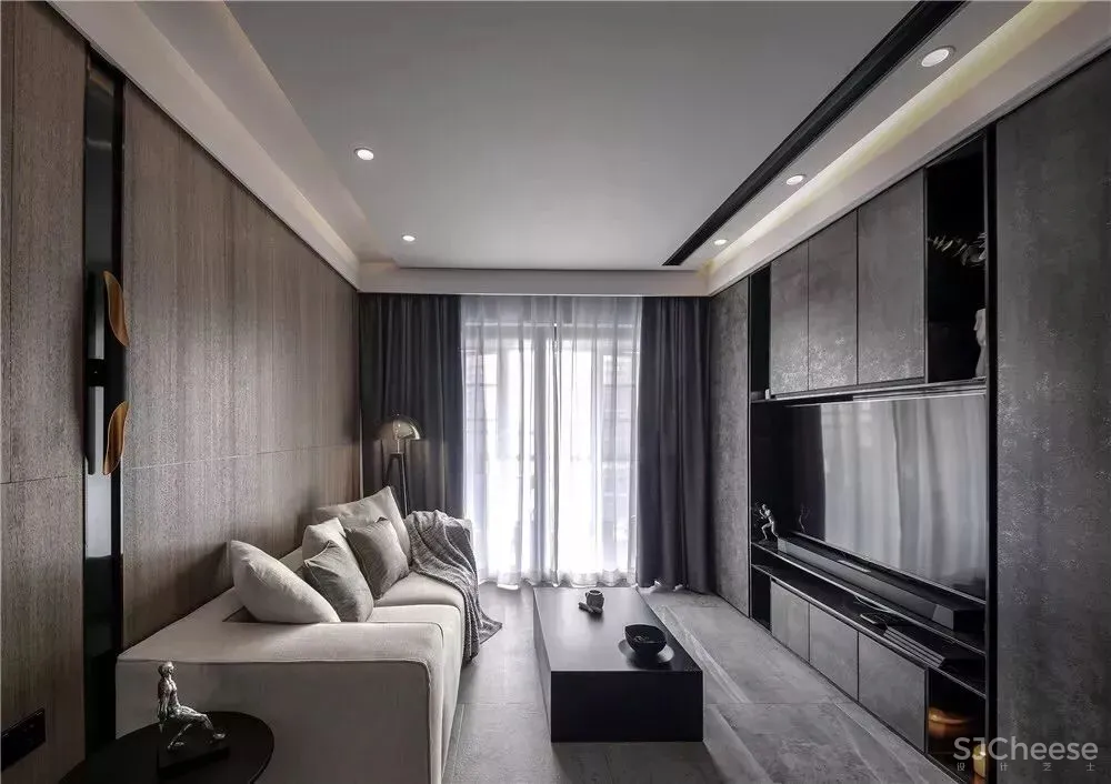 设计师梁志天的家曝光，大师也青睐“地板上墙”