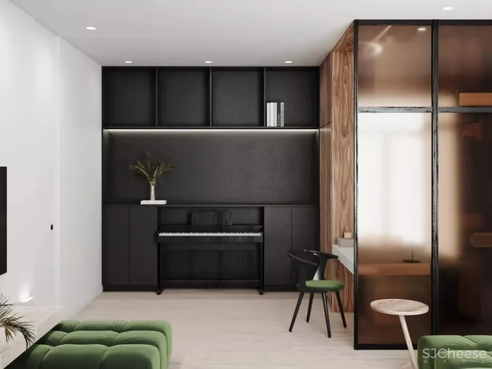 90后医生120㎡简约不失精致的家,卧室地台太棒了!