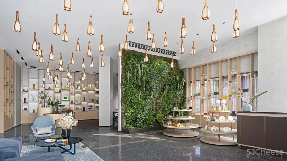 意巢设计丨长沙万科大家品牌生活馆:诗意沁然,与自然呼应共生