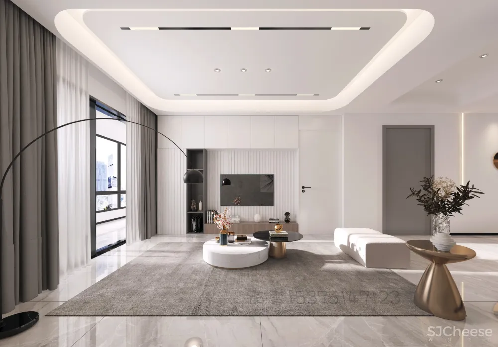 现代极简白色系空间