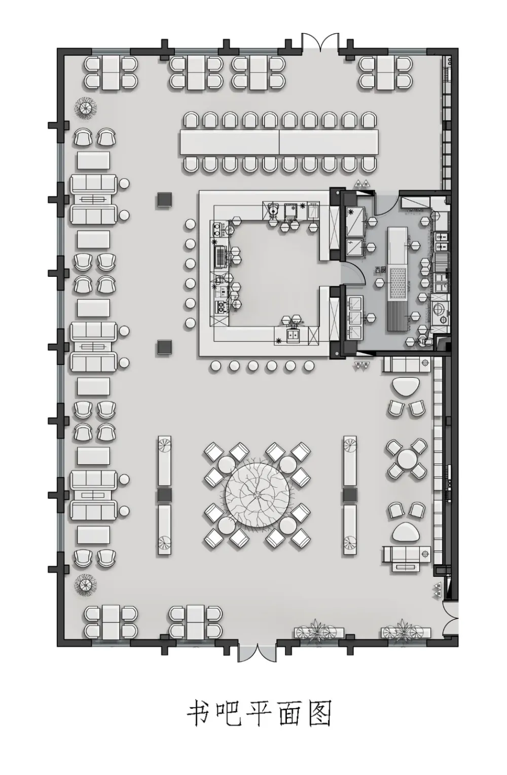 天使湾书咖会客厅 山房筑设计