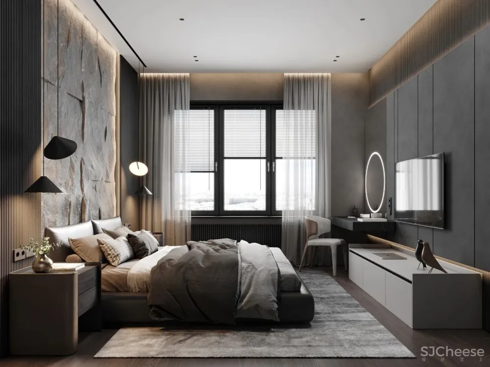 147㎡带露台的顶层复式 高级灰,气场一流!