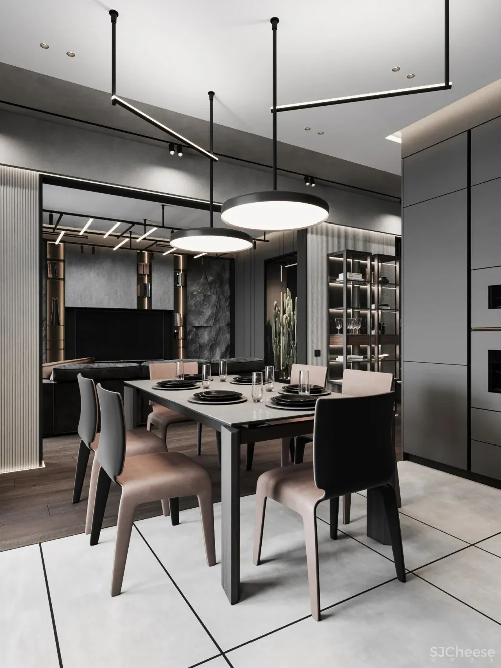 147㎡带露台的顶层复式 高级灰,气场一流!