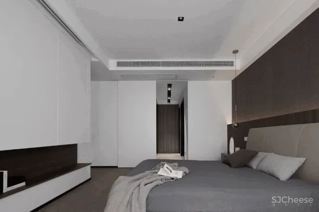 232㎡现代风的家,中西厨分离 隐形门,构建理性克制之美!